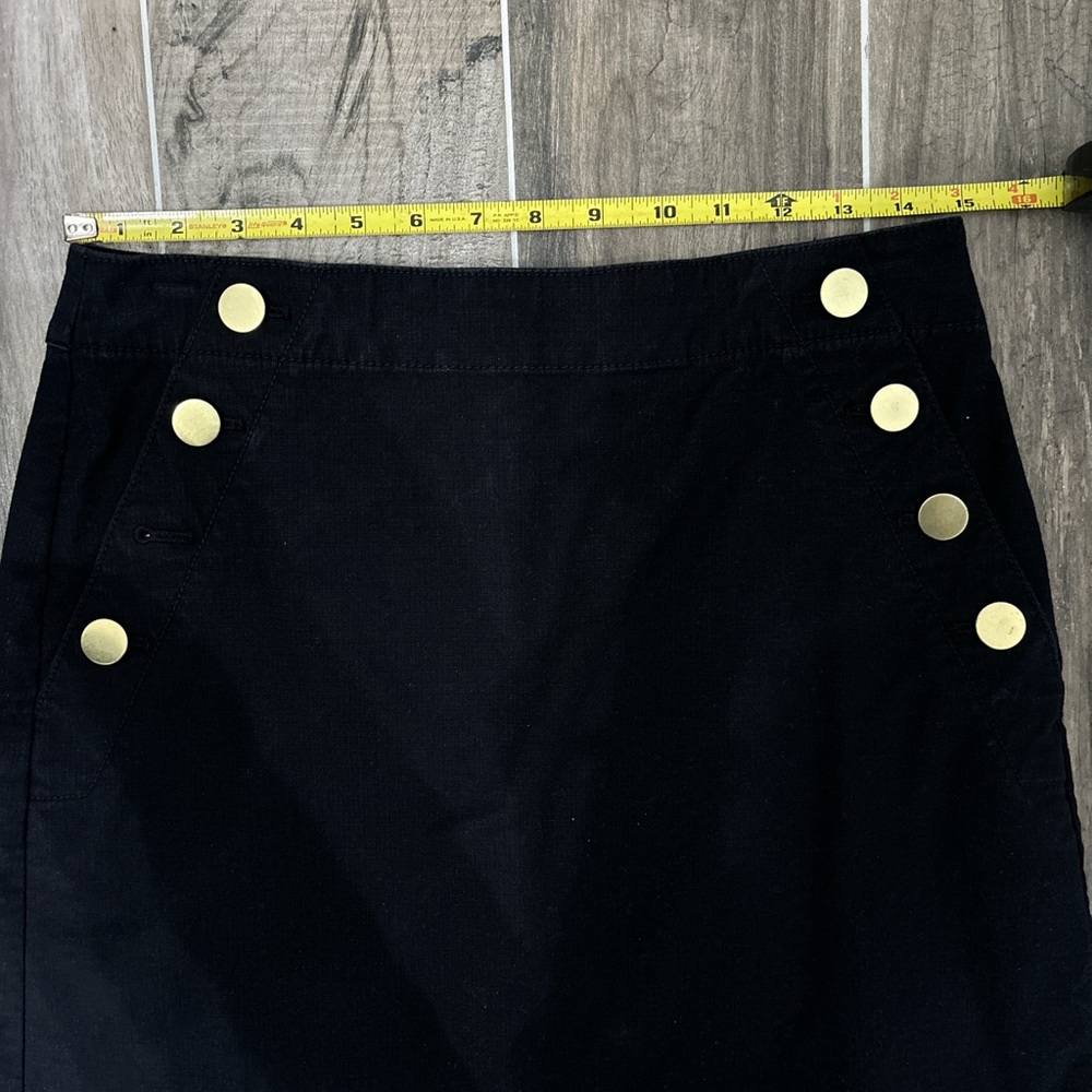 Loft black skirt with gold buttons - Picture 7 of 8